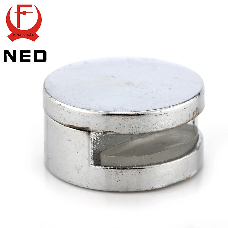 Круглые зеркальные стеклянные зажимы оцинкованные полки из сплава с поддержкой