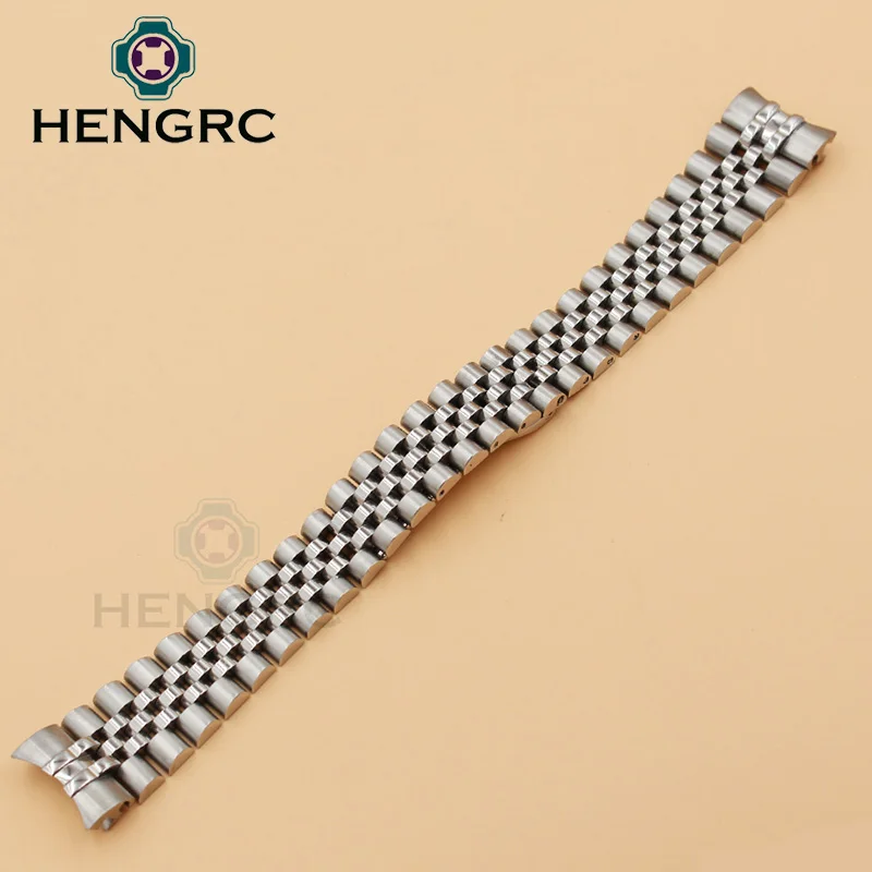20mm Metal Watchbands Bracelet Men 316L Stainless Steel Watch Band Women Fashion Watch Strap Deployment Clasp Buckle Accessories