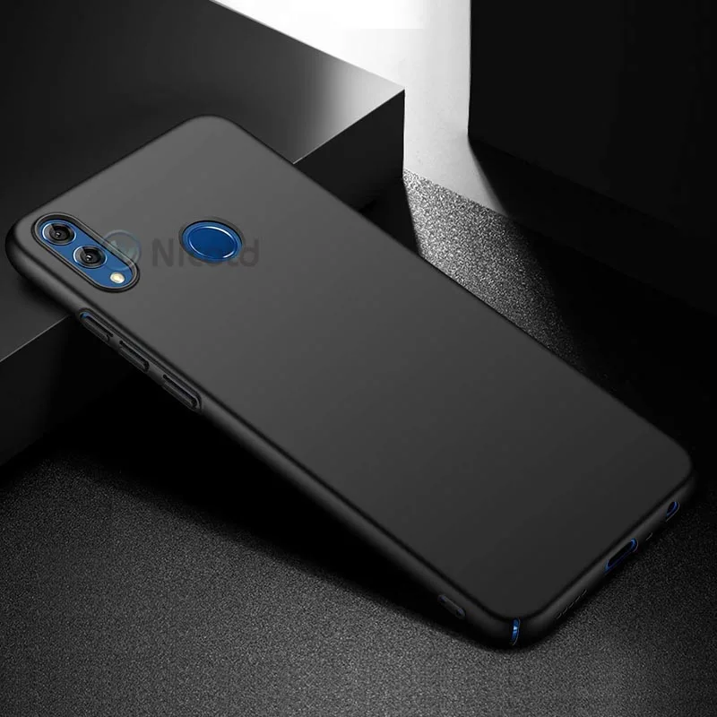 Черный Роскошный пластиковый матовый чехол для телефона huawei honor 8X6,5 дюймов, тонкий защитный чехол премиум класса для huawei honor 8X - Цвет: Черный