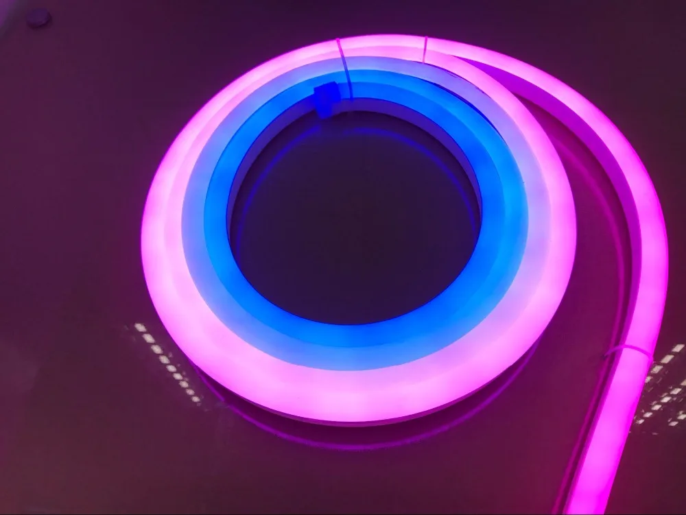 5 м DC5V WS2812B Адресуемая светодиодная Неоновая Гибкая Пиксельная лампа RGB