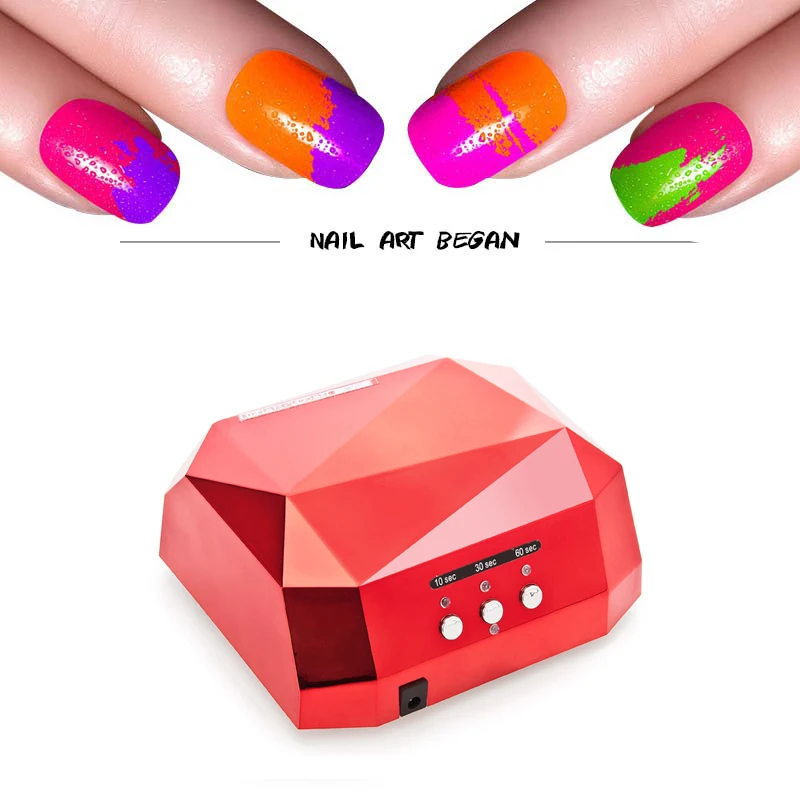 36 Вт Сушилка для ногтей в форме бриллианта УФ лампа светодиодный светильник