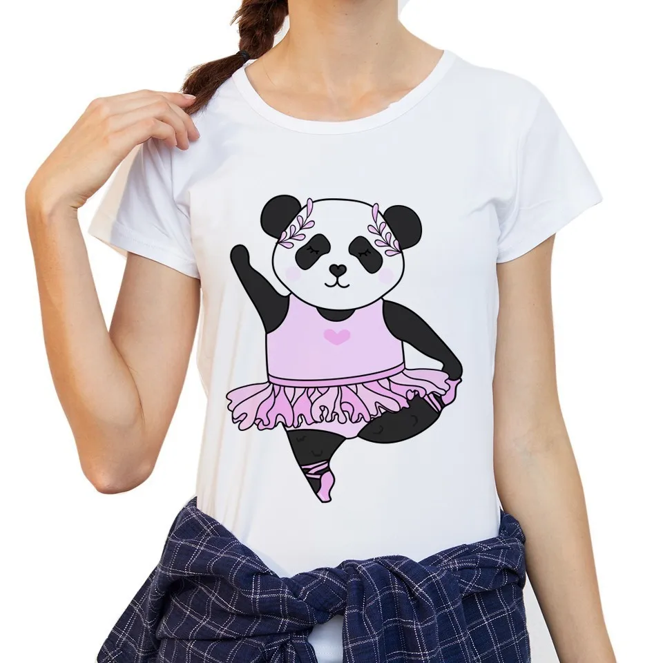 Новое поступление Футболка женская забавная балетная танцевальная футболка с
