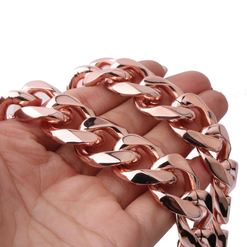 Цепочка Из Нержавеющей Стали 316l под розовое золото 19 мм|fashion jewelry|jewelry fashiongold chain |