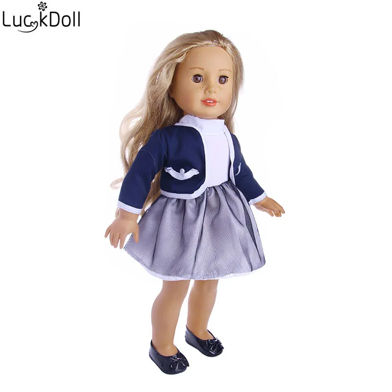 LUCKDOLL высококачественное летнее Модное Новое платье принцессы для куклы 43 см или