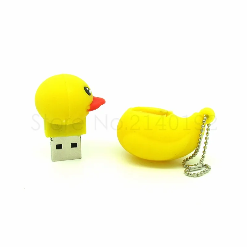 Горячая милая маленькая Желтая утка USB флэш-накопитель хороший подарок флеш-накопитель 4 ГБ 8 ГБ 16 ГБ 32 ГБ Флешка детская мечта