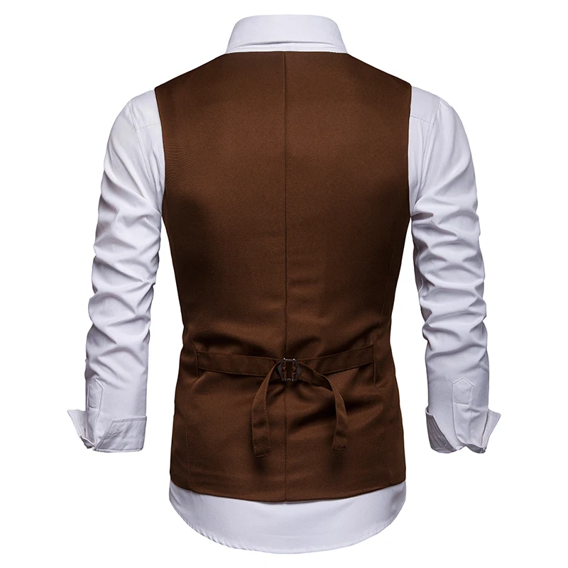 Covrlge New Arrival Dress Vests for Mens Suit Vest Male Waistcoat Gilet Homme Casual Sleeveless Formal Business Jacket MWX038 | Мужская