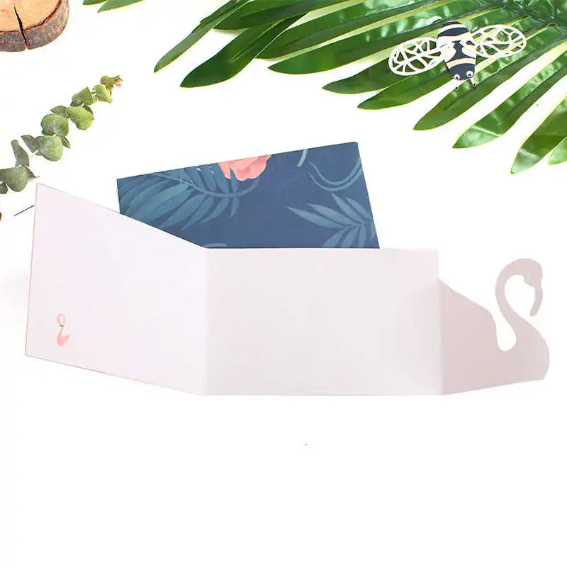 DoreenBeads модный Фламинго открытка с конвертом Открытка Дети Взрослые сотрудники