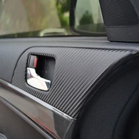 8 pcsset for mitsubishi lancer ex carbon fiber car door armrest handle protection car stickers 8pcs per set auto accessories ca