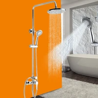 bathroom shower set brass chrome wall mounted shower faucet shower head water saving nozzle aerator high pressure shower set