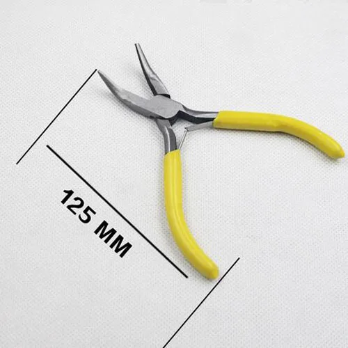 Curved nose pliers 1 шт. мини-плоскогубцы смывной боковой Ножницы Резак косой ювелирные изделия ручной работы из бисера Diy плоскогубцы серии Аксессуары для аппаратных средств - Цвет: Curved nose pliers