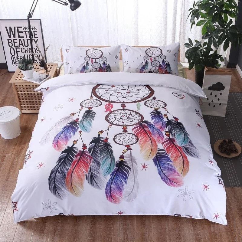 Fashion Dreamcatcher Pattern Comforter Bedding Sets Duvet Cover with Pillowcase Wind Chimes Twin Queen King Home Textile | Дом и сад