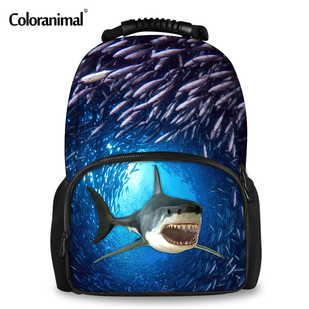 Модный рюкзак Coloranimal с 3D животными и акулами для подростков школьные ранцы