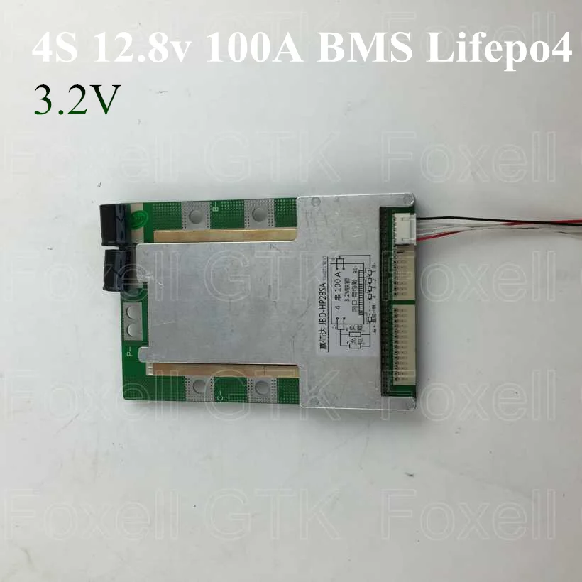 Lifepo4 4S 100A BMS 12 8 v 14 6 V 80A батарея с высоким током разрядки 12v bms контроллер для