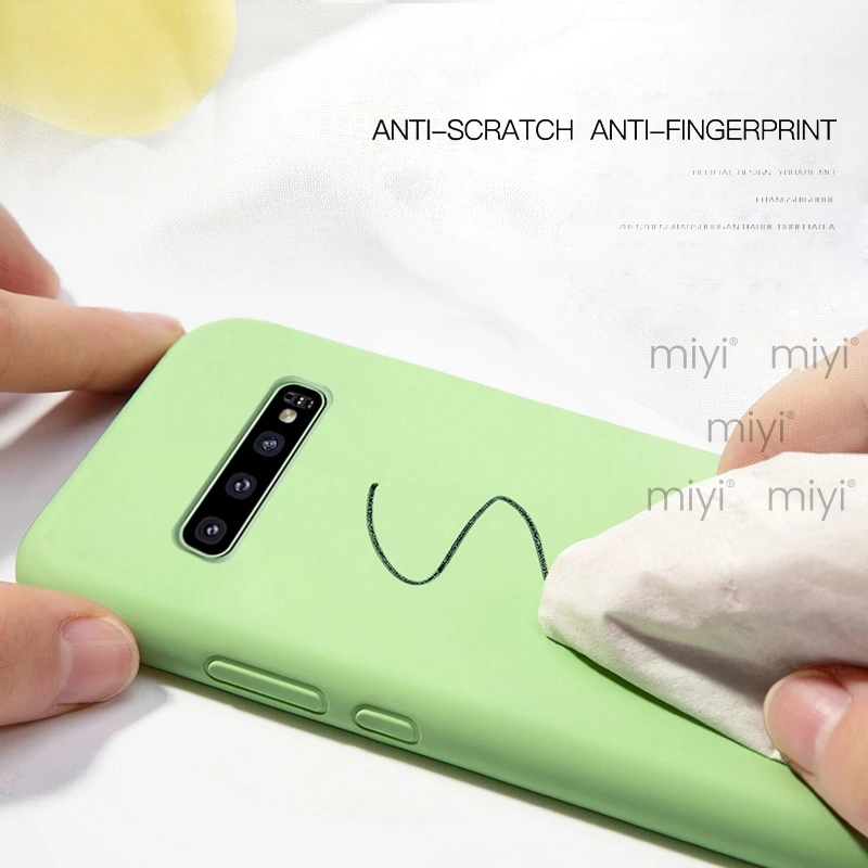 Жидкий силиконовый резиновый мягкий чехол для Samsung Galaxy S10e S10 S9 S8 Plus Note 9 8 Coque Cover Samsyng