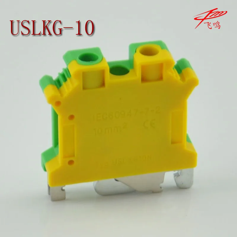 2 шт. USLKG 10grounding клеммы из чистой меди желто зеленый заземляющий двухцветные