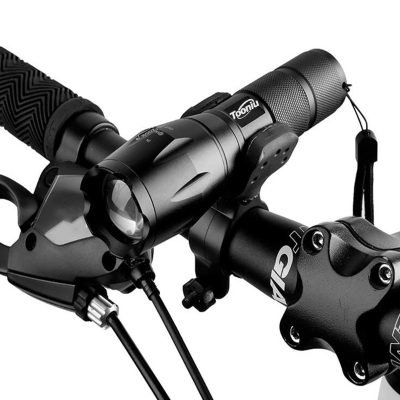 Tooniu XM-L T6 L2 алюминиевый водонепроницаемый Zoomable CREE светодиодный тактический флэш-светильник фонарь светильник для 18650 аккумуляторной батареи или AAA