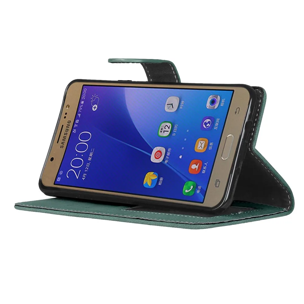 Матовый кожаный чехол в стиле ретро для Samsung Galaxy J510 J5 2016 J710 J7 книжка с подставкой