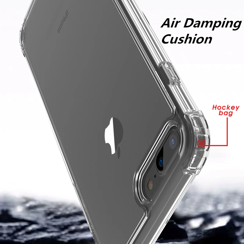 Чехол IPAKY для iPhone 8 7 Plus 6 6s ПК задний бампер из ТПУ Гибридный прозрачный
