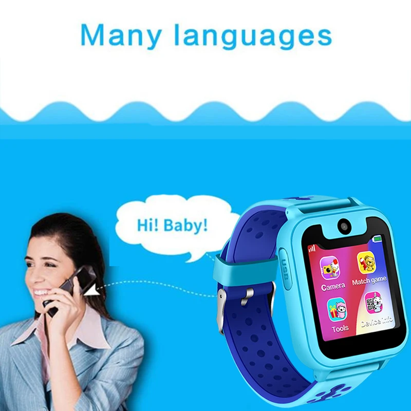 Новинка 2019 Водонепроницаемые Детские умные часы SOS экстренный вызов LBS