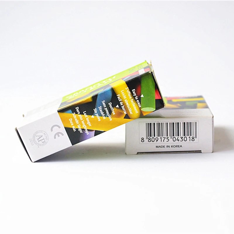 Искусственный Корейский цветной мел мелки без пыли нетоксичные для
