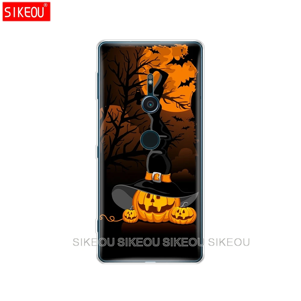 Силиконовый чехол для телефона sony xperia XA1 XA2 ULTRA PLUS L1 L2 XZ1 XZ2 compact XZ PREMIUM Хэллоуин