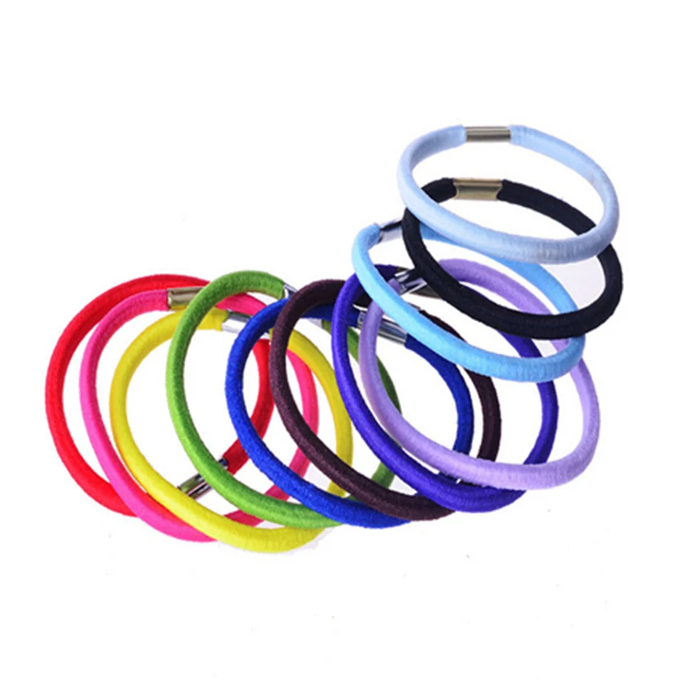 20 шт./лот резинка для волос черного и карамельного цвета завязка женские