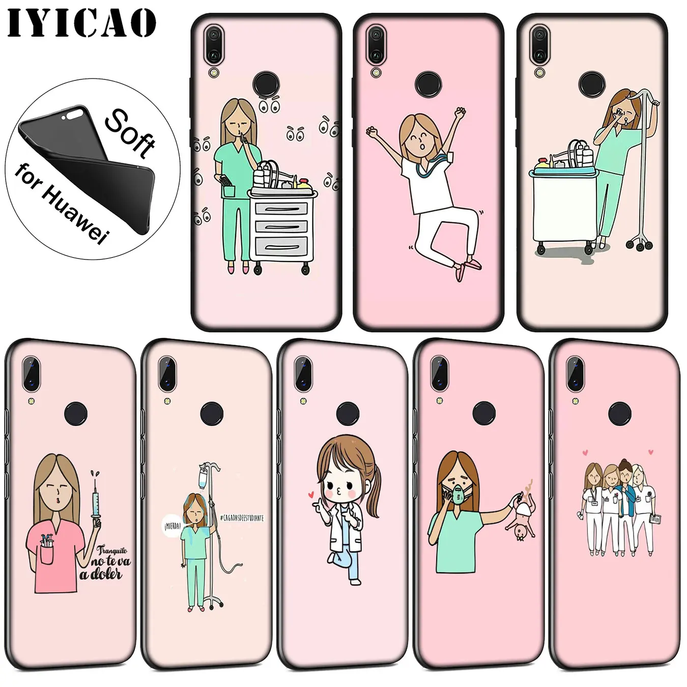 IYICAO мягкий чехол для Huawei P30 P20 Pro P10 P9 P8 Lite Mini 2017 P smart Z 2019 |