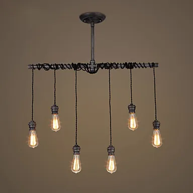 6 головок Чердачный потолок лампы для гостиной огни водопровод Vintgage потолочные
