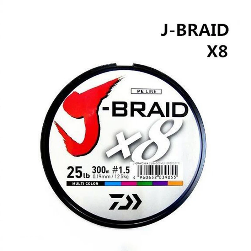 DAIWA 8 плетеная леска-Длина: 300 м/330yds, диаметр: 0,2 мм-0,42 мм, размер: 30-100lb японская ПЭ плетеная леска J-Braid леска