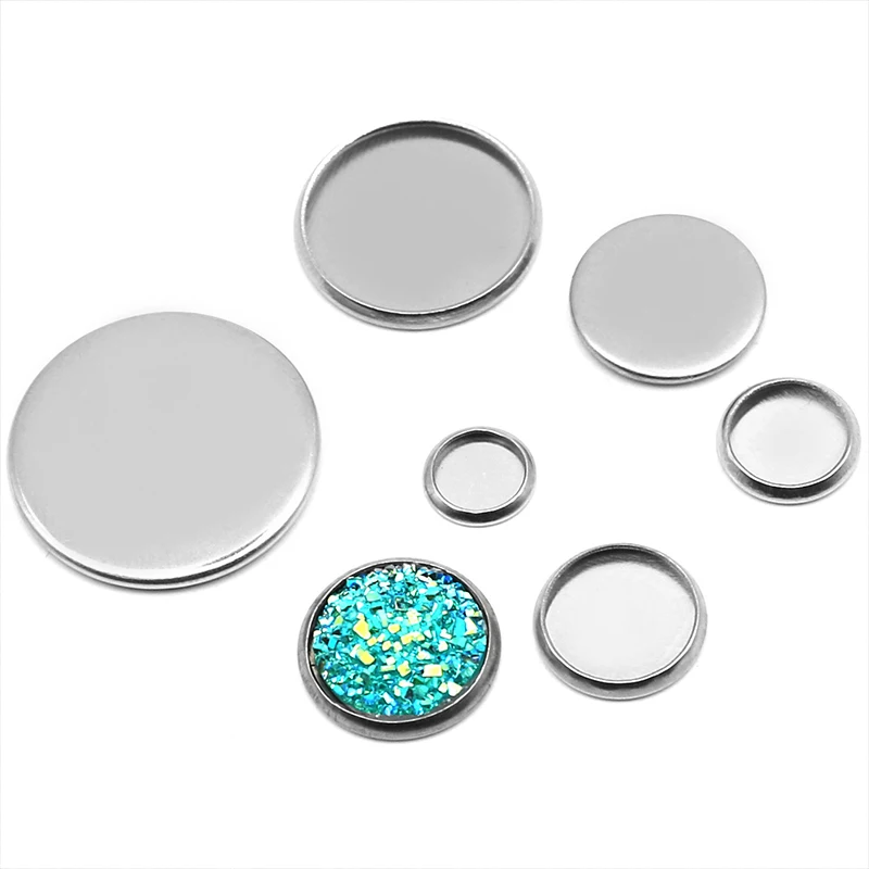 Подвесной лоток из нержавеющей стали 40 шт. 6/8/10/12/14/16/18/20/25 мм|bezel setting|blank bezel traysbezel