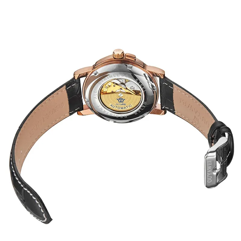 Роскошные золотые автоматические механические часы reloj hombre 2018 водонепроницаемые