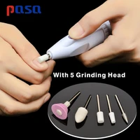 hot 5 bits electric nail drill machine nail calluses art equipment manicure pedicure handpiece files carve grinder polisher tool