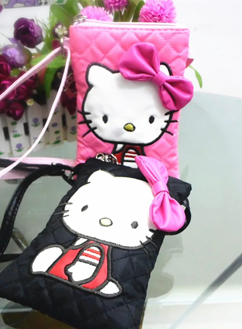 Новая мягкая сумка мессенджер для мобильного телефона с Hello kitty сумочка кошелек #