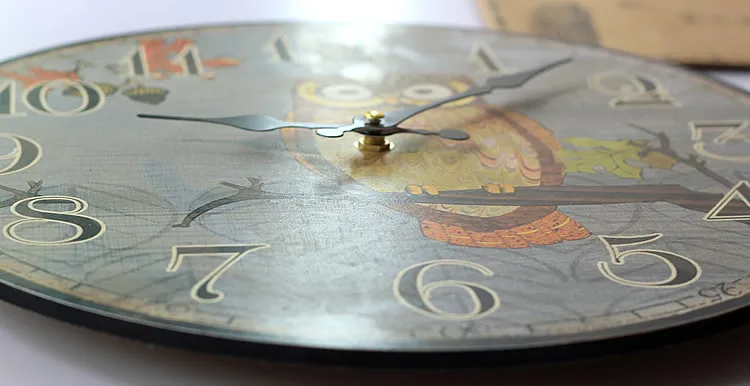 Электронные часы настенные с креативным рисунком деревянные Сова продуктовая