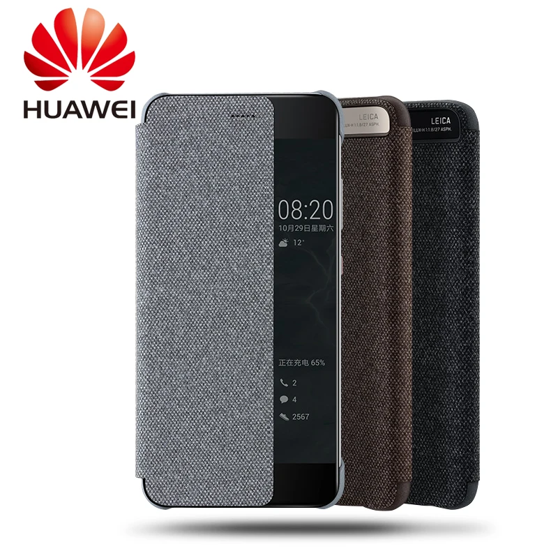 100% Оригинальный Официальный Смарт-окно кожаный чехол для Huawei P10 Plus (5 5 &quotдюймов) |
