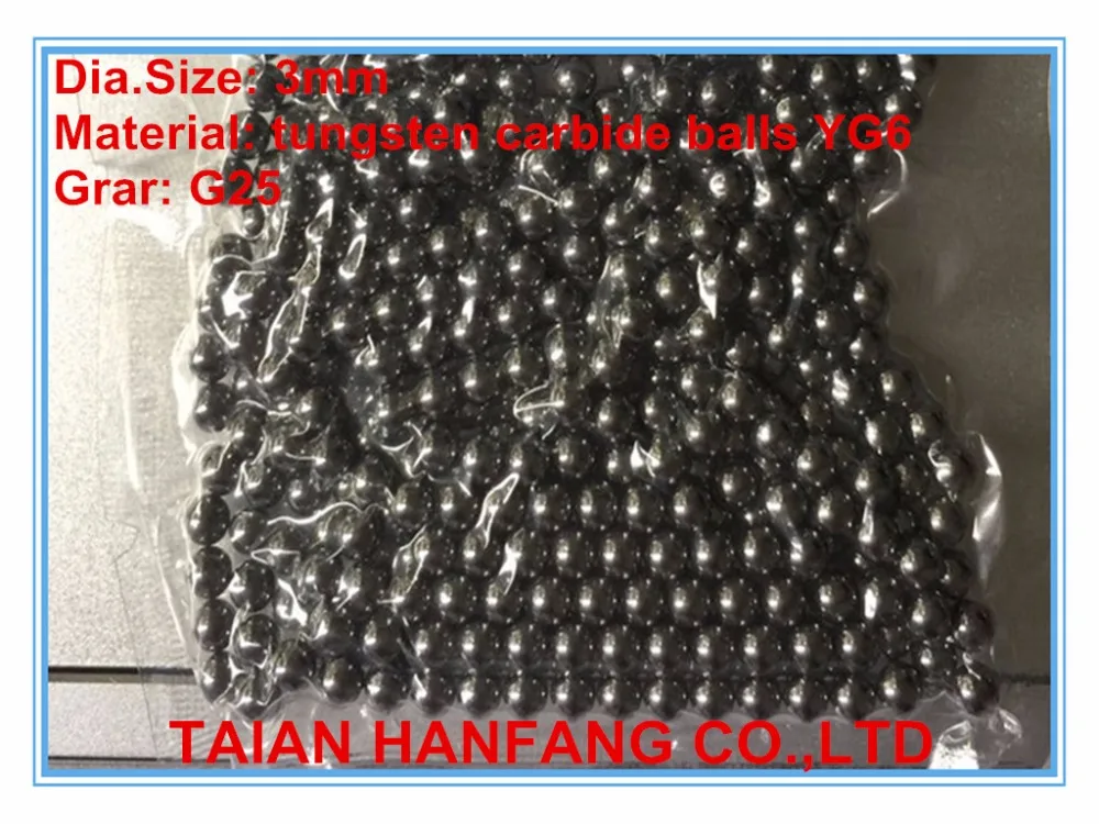 

Free DHL shipping 3mm tungsten carbide balls YG6 G25 400PCS/Lot