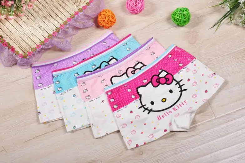 Нижнее белье для девочек 4 шт./лот трусы-боксеры нижнее детей детские штаны