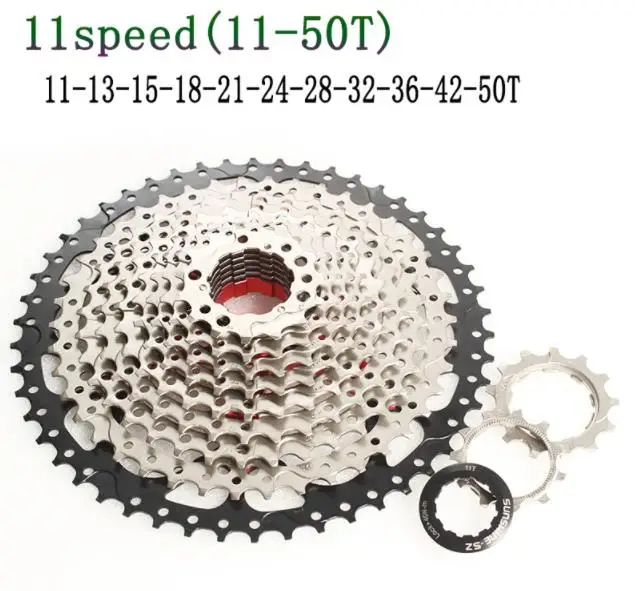 SUNSHINE SZ 11s 11 скорость 50t Freewheel кассеты Черный Серебряный маховик широкое