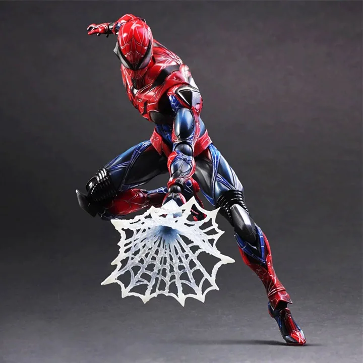Play Arts Kai Spider Venom супер герой PA Секретные Войны Питер Паркер 27 см ПВХ фигурка кукла