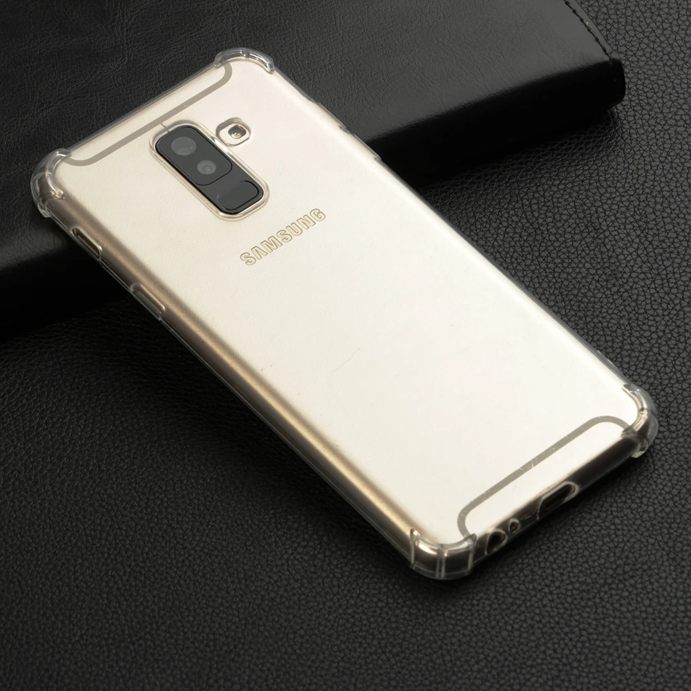 For Samsung Galaxy A6 Plus 2018 Case Clear Transparent TPU Silicone Shockproof Phone for Back Cover | Мобильные телефоны и