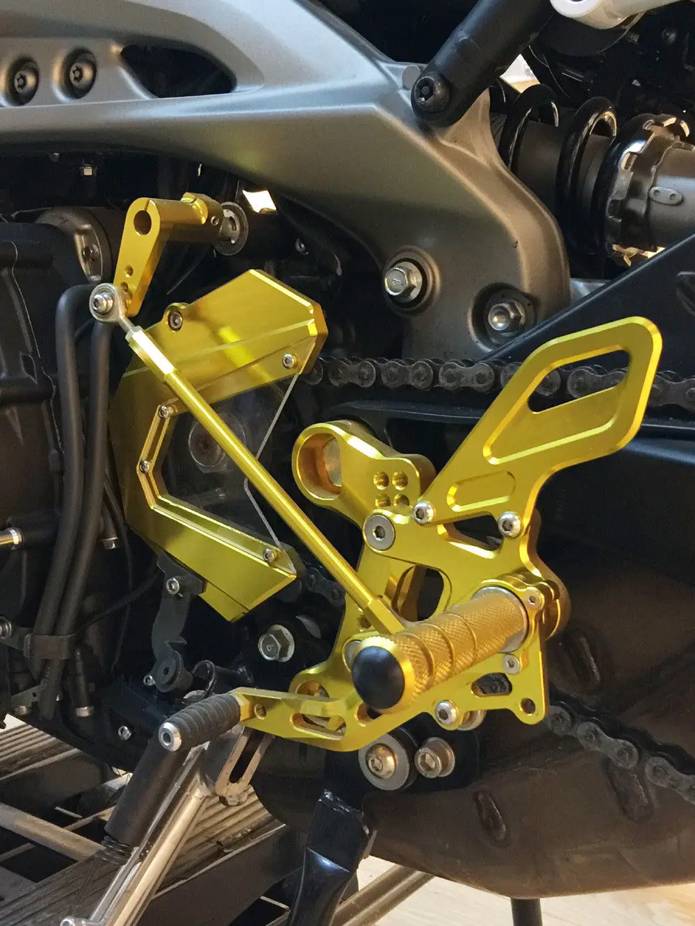 MT FZ 09 Мотоцикл с ЧПУ Алюминиевые Регулируемые задние наборы Rearset Подножка для ног подножки для Yamaha MT-09 MT09 FZ-09 FZ09 2013
