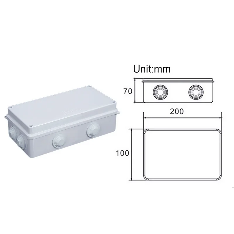 1 шт. ABS пластик IP65 водонепроницаемый распределительная коробка DIY открытый Крытый универсальный Электрический проект корпус кабель