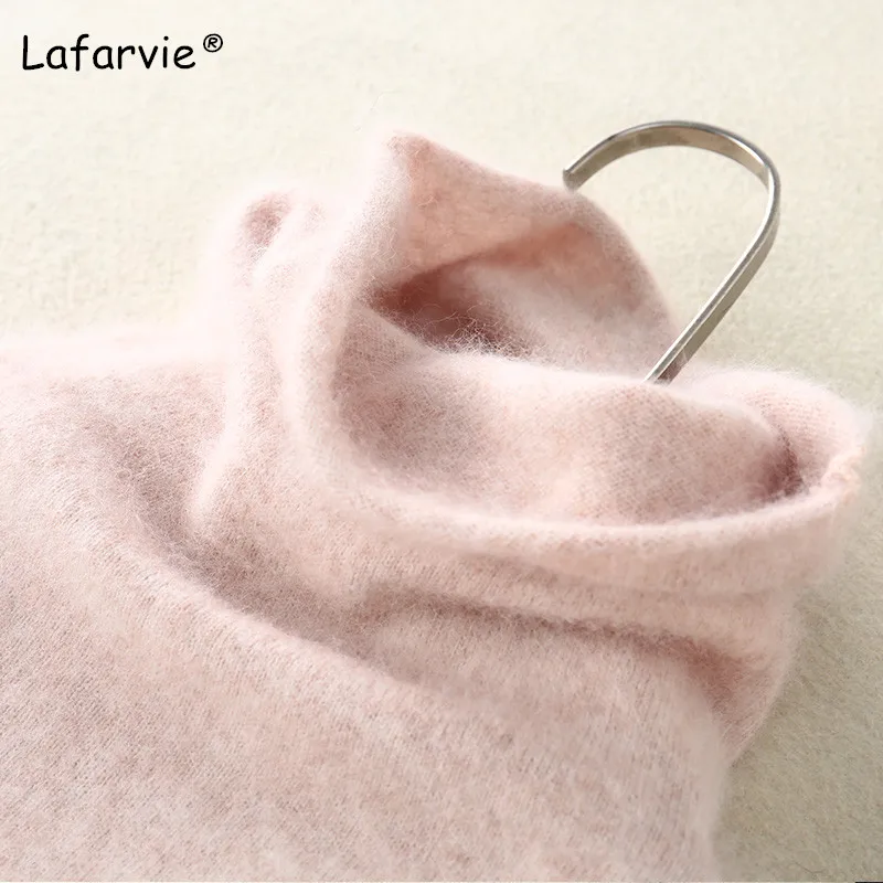 Новый осенне-зимний женский свитер Lafarvie с высоким воротником пуловер Женский