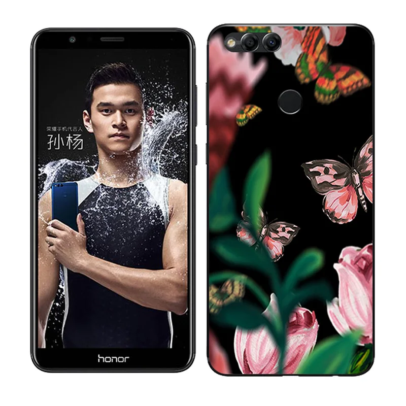5 93 "для Huawei Honor 7X силиконовый чехол необычная окрашенная для задняя крышка