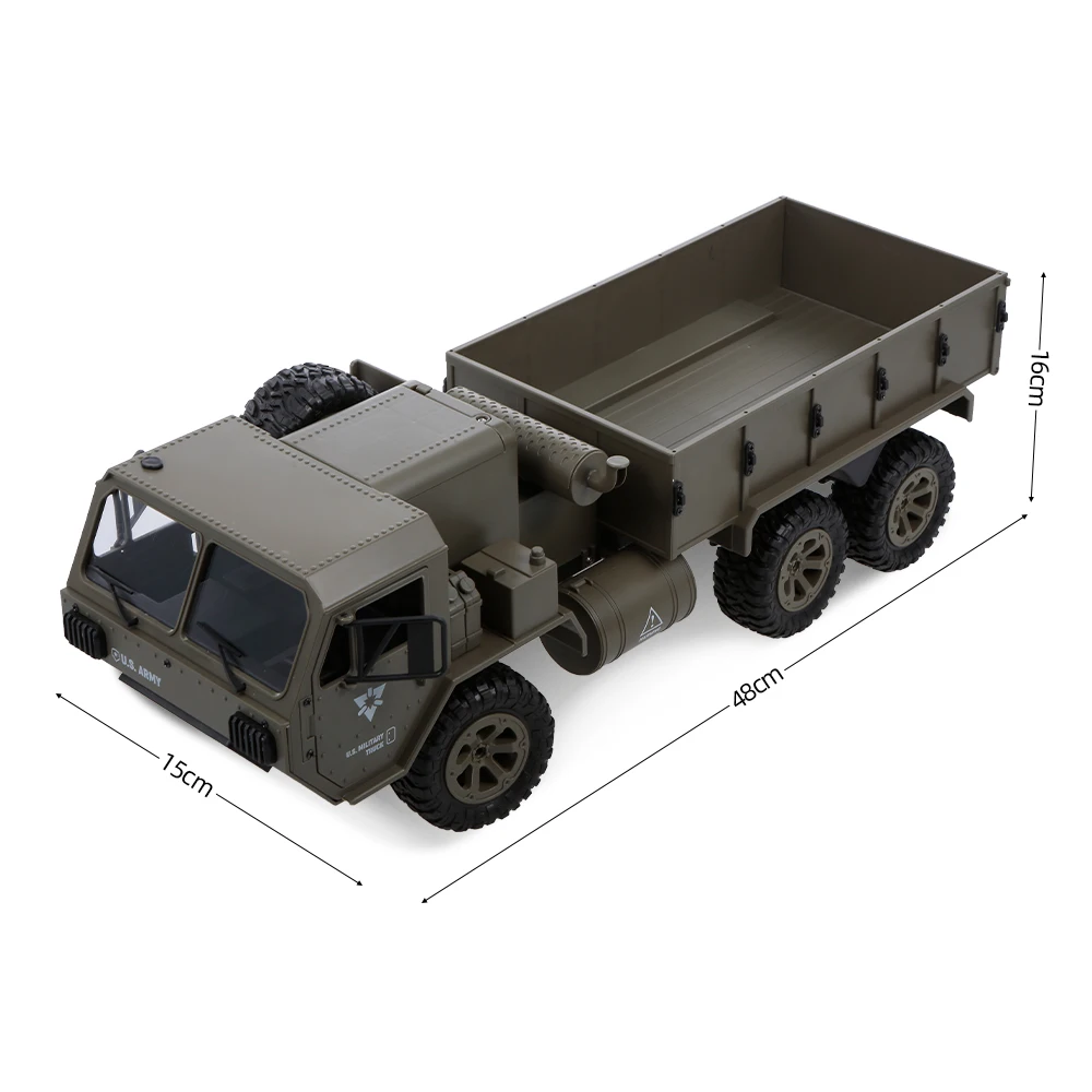 Военный грузовик Fayee RC 1/12 2 4G 6WD с дистанционным управлением военный армии США