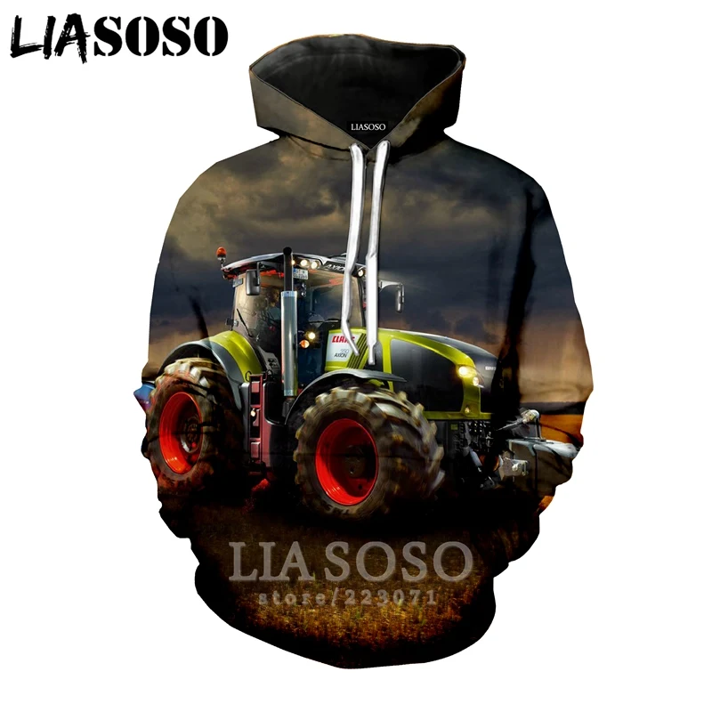 Новинка зимний модный свитшот liaseo для мужчин и женщин худи с 3D принтом автомобиля