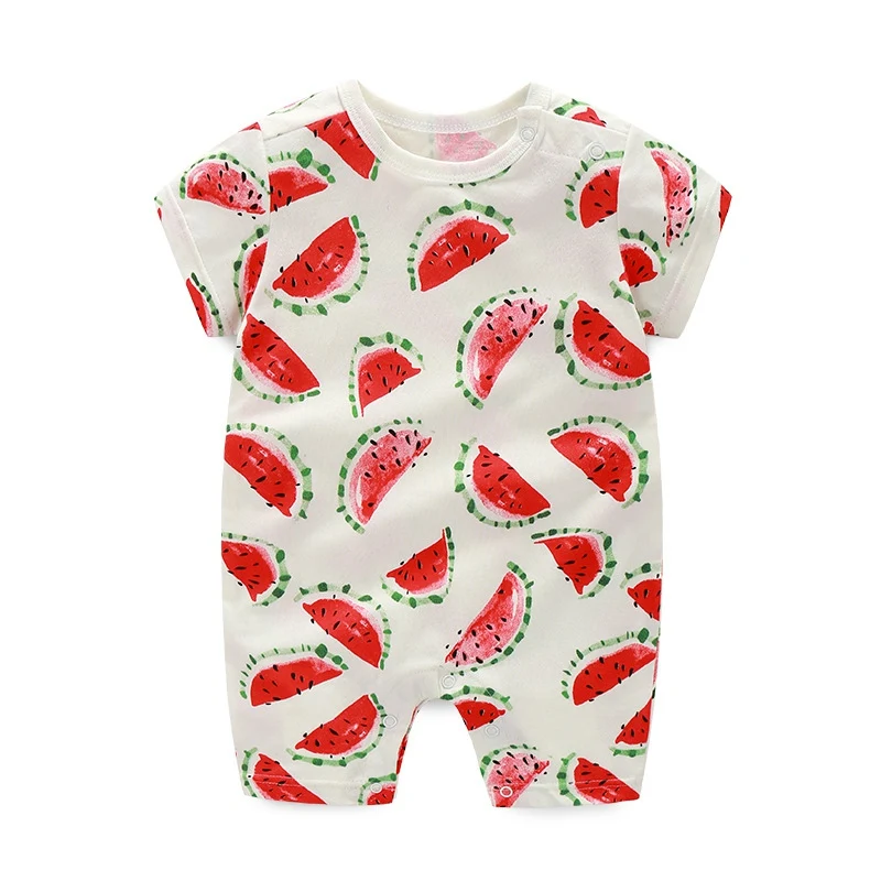 Kimocat/летние комбинезоны для новорожденных Милая летняя одежда малышей с арбузом