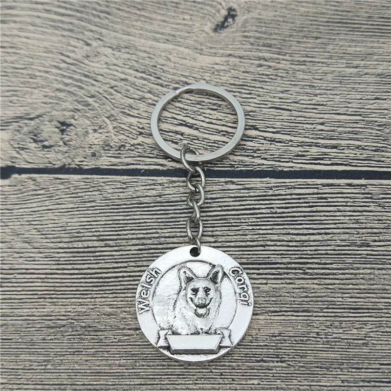 

Новые винтажные брелки для ключей Welsh Corgi, античные посеребренные античные бронзовые брелки для ключей Welsh Corgi, цепочки для домашних животных, ювелирные изделия для собак