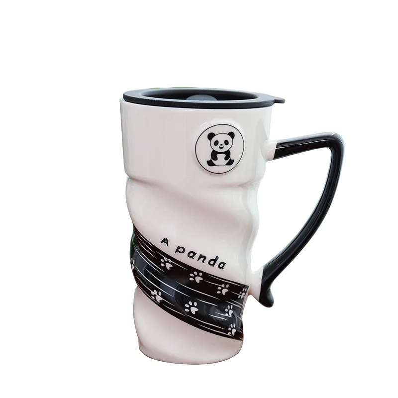 Панда Зебра нить рельефная трехмерная животная большая емкость кружка молочная