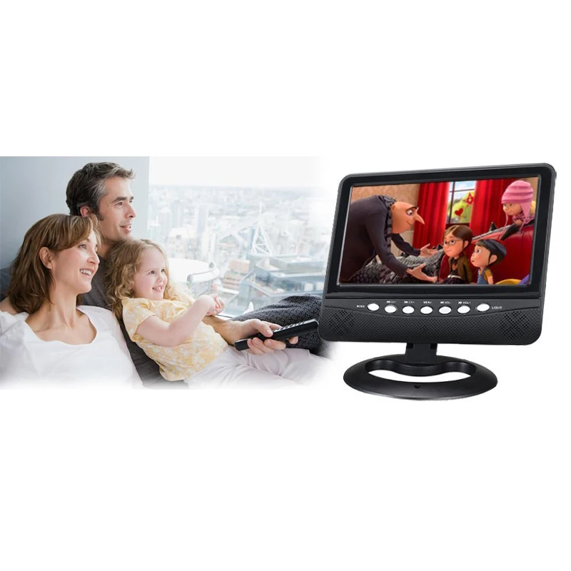 7 дюймов портативный телевизор супер тонкий модный дизайн хорошая яркость